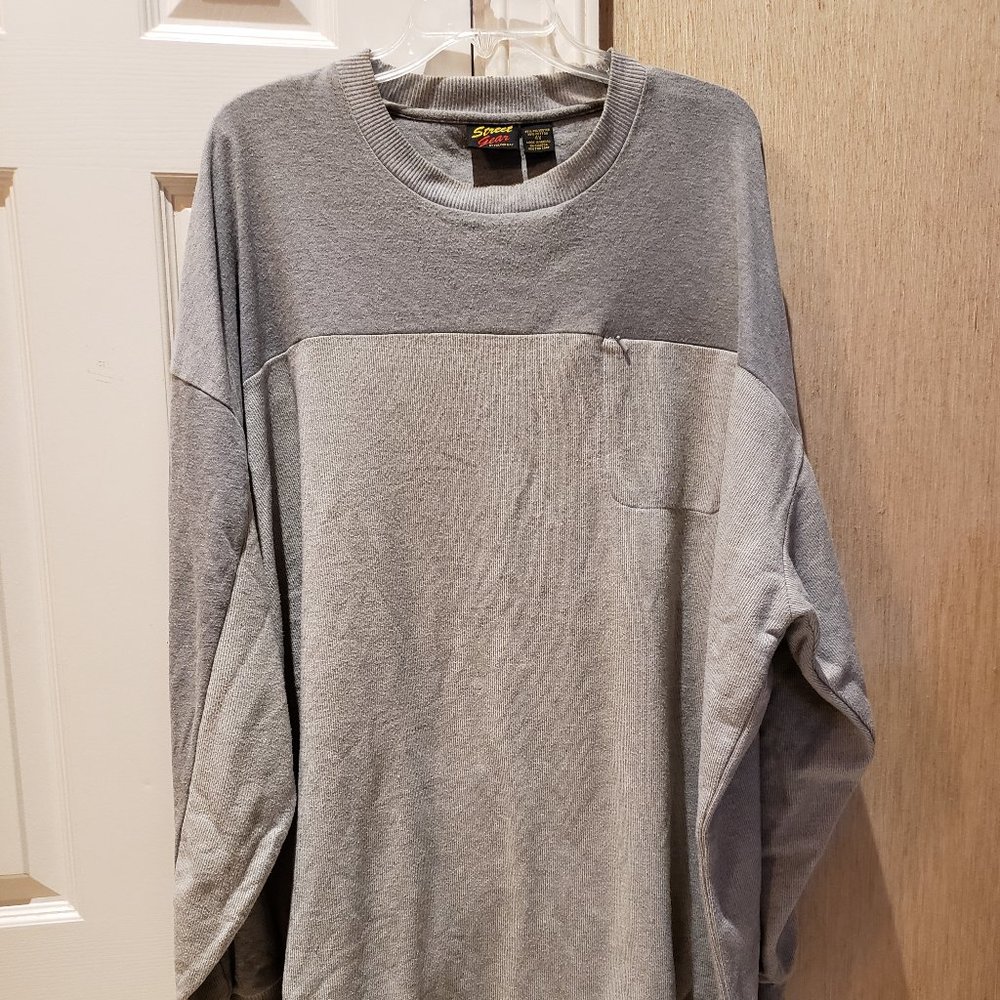 Street Gear by Flacon Bay - Gray Long Sleeve with Pocket - 4X